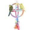 Perico Cuerda de Algodón Soporte Poste Escalada Campana Cuerda Escalera Puente Colgante Columpio Juguete Suministros Jaula para Pájaros Se Puede Dar Forma Soporte