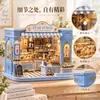 Novos enfeites de loja em miniatura transfronteiriços decoração de loja pequena de esquina de rua de festival de madeira expositor de loja presentes para casa