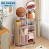 Cesta de Almacenamiento para Esterillas de Yoga, Estante de Almacenamiento para Equipos Deportivos y de Fitness en Casa, Estante de Almacenamiento Doméstico para Rellenar Espacios para Bádminton y Baloncesto