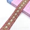 Hilo Dorado Hueso Transfronterizo Ropa Dai Cuello Manga Encaje Decorativo Hilo Cuerda Bordado Cinta Falda Retro Código de Barras