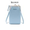 2021 Bolso Nuevo Bolso de Hombro Cruzado de Lichi para Mujer Bolso Vertical para Teléfono Móvil Moda Gran Capacidad Billetera