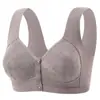 Sujetador de Seda de Hielo sin Costuras para Mujeres de Mediana Edad y Mayores con Cierre Frontal, Copas Fijas, Estilo Delgado, Sujetador Deportivo Tipo Chaleco Estilo Mamá para Mujeres
