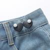 Artefacto de cintura con diamantes de imitación, botones sin costuras y sin clavos, hebilla extraíble, botones para jeans, hebilla de cintura ajustable