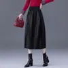 Falda de mujer moderna y elegante, nuevo modelo otoño e invierno 2026, de cintura alta, adelgazante, de longitud media, falda de línea A elegante y versátil, de moda