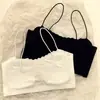 Sostén sin tirantes sin costuras para mujer sin varilla, copa fija push-up para busto pequeño, sin necesidad de usar sostén, anti-exposición, estilo delgado, hermoso sostén para la espalda