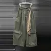 Novedad Otoño Temprano 2025 Pantalones Casuales de Trabajo para Mujer Diseño de Nicho Retro Sueltos de Pierna Ancha con Cinturón y Bufanda