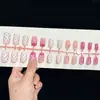 Arte de uñas popular de estilo corto y lindo transfronterizo con flores 3D, perlas y lunares, diseñado para realzar la belleza natural de tus uñas