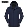 Colección de otoño e invierno: conjunto de ropa de trabajo para exteriores de dos piezas con bolsillos tridimensionales curvos en los brazos, personalizable con un logotipo; chaqueta para deportes al aire libre y montañismo
