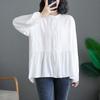 Foto Real de Camisa de Manga Larga Estilo Muñeca con Mangas de Farol Otoño e Invierno 2026