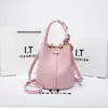 Bolso Cubo de Piel Genuina para Mujer, Bolso Cruzado de Gran Capacidad, Bolso de Mano Tipo Canasta de Estilo Nuevo, Bolso de Hombro de Moda