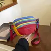 Bolso Cruzado de Hombro Único con Bloques de Color para Mujer, Bolso de Pecho Ligero Impermeable, Bolso Elegante con Múltiples Compartimentos para Teléfono Móvil, Bolso Casual Lindo