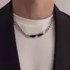 Collar para Hombre Acero de Titanio No se Desvanece Simple Versátil de Gama Alta Collar para Mujer Personalizado Popular Accesorios Venta al por Mayor