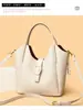 Bolsa Cesta de Couro Macio 2025 Nova Retro Nicho Bolsa de Mão para o Dia a Dia Grande Capacidade Elegante Moda Bolsa Transversal