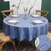 Mantel Mesa Redonda Impermeable Lavable a Mano Anti quemaduras Hotel Restaurante Hogar Estilo Europeo Mesa de Comedor Redonda Grande Mantel