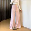 Pantalones de pierna ancha con cintura elástica y cordón hechos a medida para mujer, con un diseño completo de cielo estrellado con pedrería brillante, una caída fluida y un estilo casual hasta el suelo, directamente de la fábrica de origen