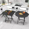 Mesa Dobrável Mesa de Jantar Dobrável para Exterior Mesa Simples para Mahjong Mesa Quadrada Dobrável Doméstica Mesa de Jantar e Cadeira Pequenas Conveniente para Apartamento Pequeno
