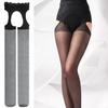 Medias Sexy Sanongniao Calcetines para Mujer Adulta Ultra Delgados Transparentes de Encaje Entrepierna Cuatro Lados Medias