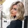 Moda Transfronteriza Peluca Europea y Americana para Mujer Larga Corta Rizada con Encaje Frontal