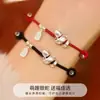 Pulseira de Cordão Vermelho de Prata 999 Cobra Enrolada Ano da Cobra Ano da Cobra Prata de Lei Zodíaco Cordão de Mão Vermelho Tecido Presente Auspicioso