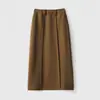Elegante Falda Versátil de Corte Recto que Ceñe la Cadera para Mujer, Nuevo Diseño Otoño/Invierno 2026, Estilo de Nicho con Falda Lápiz con Abertura