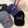 Gorra de Béisbol con Lazo para Mujer, Parte Superior Suave, Circunferencia de Cabeza Grande, Diseño Nicho Coreano, Gorra de Béisbol Estilo Nuevo 2024 para Mujer