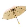 Guarda-chuva de cor 8 varetas à prova de vento com cabo de madeira simples para homens e mulheres, dobrável, pequeno, com estampa de logo, guarda-chuva publicitário