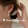 Estilo K de Joias de Orelha Estilo Ins Prata de Lei S925 Brincos Pequenos Exquisitos com Contas de Uva Exquisitos e Sofisticados para Mulheres