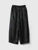 Pantalones de Algodón Xiangyunsha de Seda para Mujer Rellenos de Seda de Morera 100% Jacquard Tejido Cruzado Pantalones de Abuela con Cintura Elástica y Diseño de Pierna Curvada
