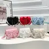 Bolsa de Hombro Cruzada Versátil Estilo Ins con Textura y Cadena de Perlas, Diseño de Lazo de Comercio Exterior, Bolsa para Viajar