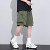 Shorts de Seda de Hielo para Hombre 2024 Verano Nuevo Verde Militar Ropa de Trabajo Americana Marca de Moda Deportes Casual Pantalones de Cinco Puntos para Hombre