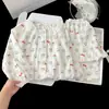 Pijama Infantil Otoño Nuevo Algodón Nube Manga Larga Pantalón Largo Estilo Dulce Princesa Ropa de Casa para Niñas Recoger en Tienda Física