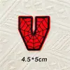 5cmQ Teia de Aranha Gorducha Letra Número Patch de Bordado Autoadesivo Patch Decorativo para Bordado DIY em Diário/Computador Patch de Tecido