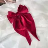 Presilha de Cabelo Laço Longo de Veludo Popular da Temu Transfronteiriça, Alto Padrão e Requintada, Acessório da Moda para o Início da Primavera, Ornamento de Cabelo, Acessório de Cabeça