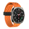 Adequado para Samsung Galaxy Watch7 Ultra Smartwatch 47 Furo de Fivela Magnética Pulseira de Silicone Respirável