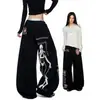 Pantalones Deportivos Casuales Estilo Retro Americano para Mujer, Pantalones con Estampado de Marca de Moda, Diseño High Street, Pantalones Geniales para Hombre