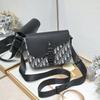 Bolsa Nueva de Hombre para Primavera y Verano Bolso tipo Silla de Montar Piel de Vaca Bolso de Cartero Lona Bolso con Solapa Moda Europea y Americana Bolso de Hombro Cruzado de Negocios
