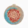 Bolsa de noite Flor da Lua Diamante Transfronteiriça clutch de diamante de alto padrão para banquete bolsa feminina com flor oca carteira