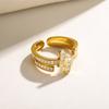 Anillo Versátil de Plata Esterlina S925 con Lazo Anillo de Dedo Índice de Alta Gama 2024 Nuevo Anillo de Moda para Mujer Europeo y Americano Transfronterizo