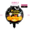 Nuevos globos redondos de papel de aluminio de 18 pulgadas de Halloween de Yiwu - calabaza, fantasma, calavera decoraciones para fiestas de broma