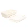 Marmita Hermética com Talheres 1,1L Off White PP e Bambu - Lyor