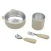 Tazón de Silicona Desmontable para Niños, Tazón para Bebé, Tazón de Cerámica de Silicona Antiescaldaduras para Bebés, Tazón con Boquilla de Silicona Antiescaldaduras