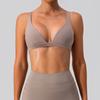 Esportes, Corrida, Fitness, Protetor de Peito à Prova de Choque, Alças de Ombro Fixas, Lindo Design nas Costas, Sutiã de Yoga Decote V Secagem Rápida 351