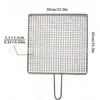 Malla para Parrilla de Acero Inoxidable para Hornear en Horno, Malla para Barbacoa al Aire Libre y Camping, Rejilla para Barbacoa Estilo Coreano, Malla para Drenar Aceite