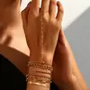 Joias Transfronteiriças Europeias e Americanas Pulseira para Iniciantes Pulseira de Luvas Personalizada Corrente de Metal Corrente de Dedo Corrente de Mão Feminina Acessórios de Moda