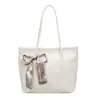 Bolso de Mano Tejido de Lazo Tendencia de Temperamento para Mujer Gran Capacidad Simple Versátil para Viajes Cotidianos Bolso Grande de Mano/Hombro Moda