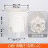 Macetas de Plástico para Uso Doméstico, Macetas con Almacenamiento de Agua, Macetas Transpirables que Controlan las Raíces, Macetas Blancas Transparentes para Flores Phalaenopsis, Macetas de Autorriego