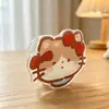 Gato Caramelo Lindo Comida Retráctil Airbag Soporte Perezoso Pegatina Trasera de Teléfono Soporte de Escritorio Epoxi Soporte para Teléfono