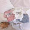 Camiseta de manga corta de verano para niñas, estilo coreano, elegante y a la moda, con lazo.