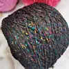 Hilo de burbujas mágico de doble luz hilo hueco hilo hecho a mano oso de peluche muñeca hilo de seda brillante