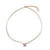 Collar de Moda Ins Transfronterizo Europeo y Americano Retro Popular de Venta Caliente Joyería Malaquita Latón Electrochapado Oro 18K Collar de Zirconia